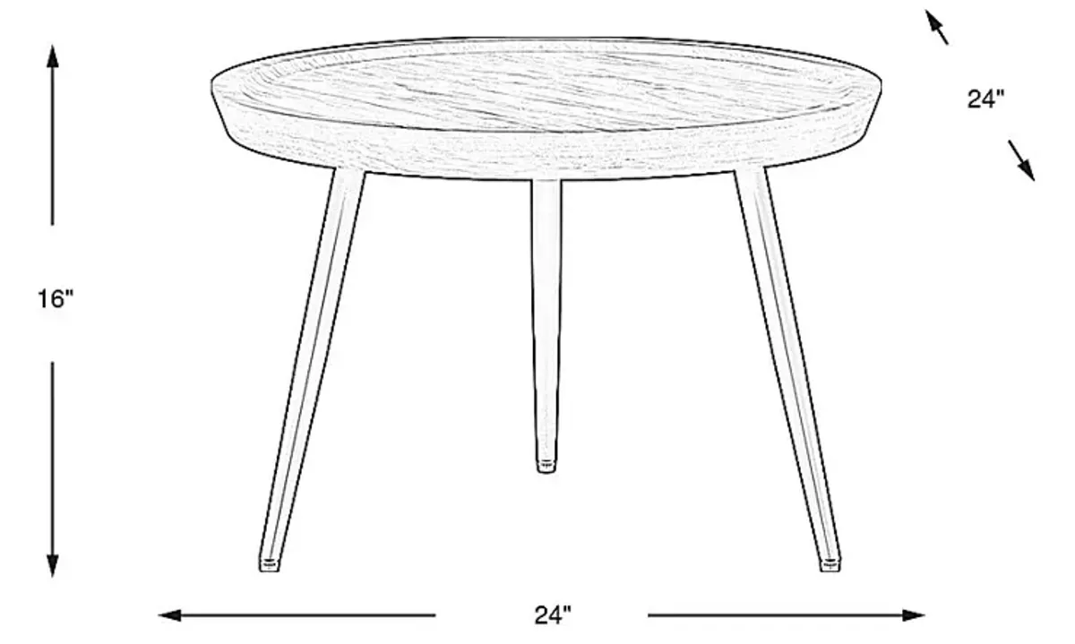 Brendleton Brown 24 in. Cocktail Table