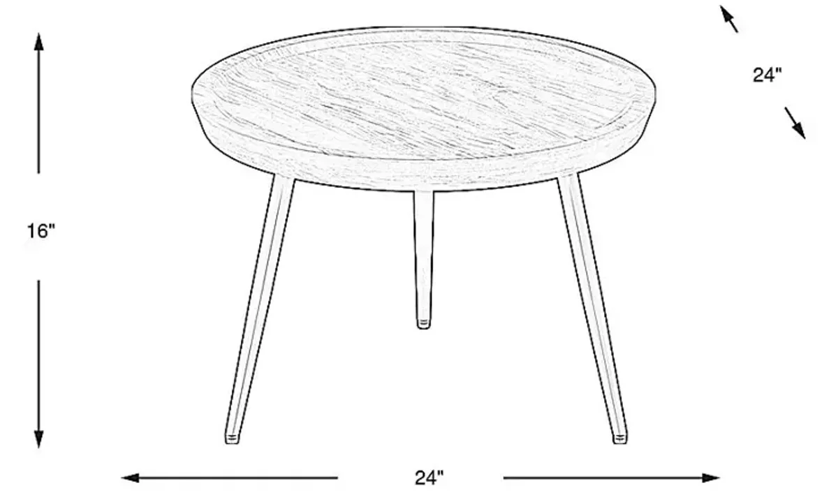 Brendleton Brown 24 in. Cocktail Table