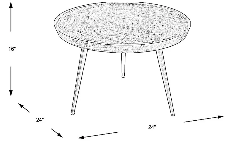 Brendleton Brown 24 in. Cocktail Table