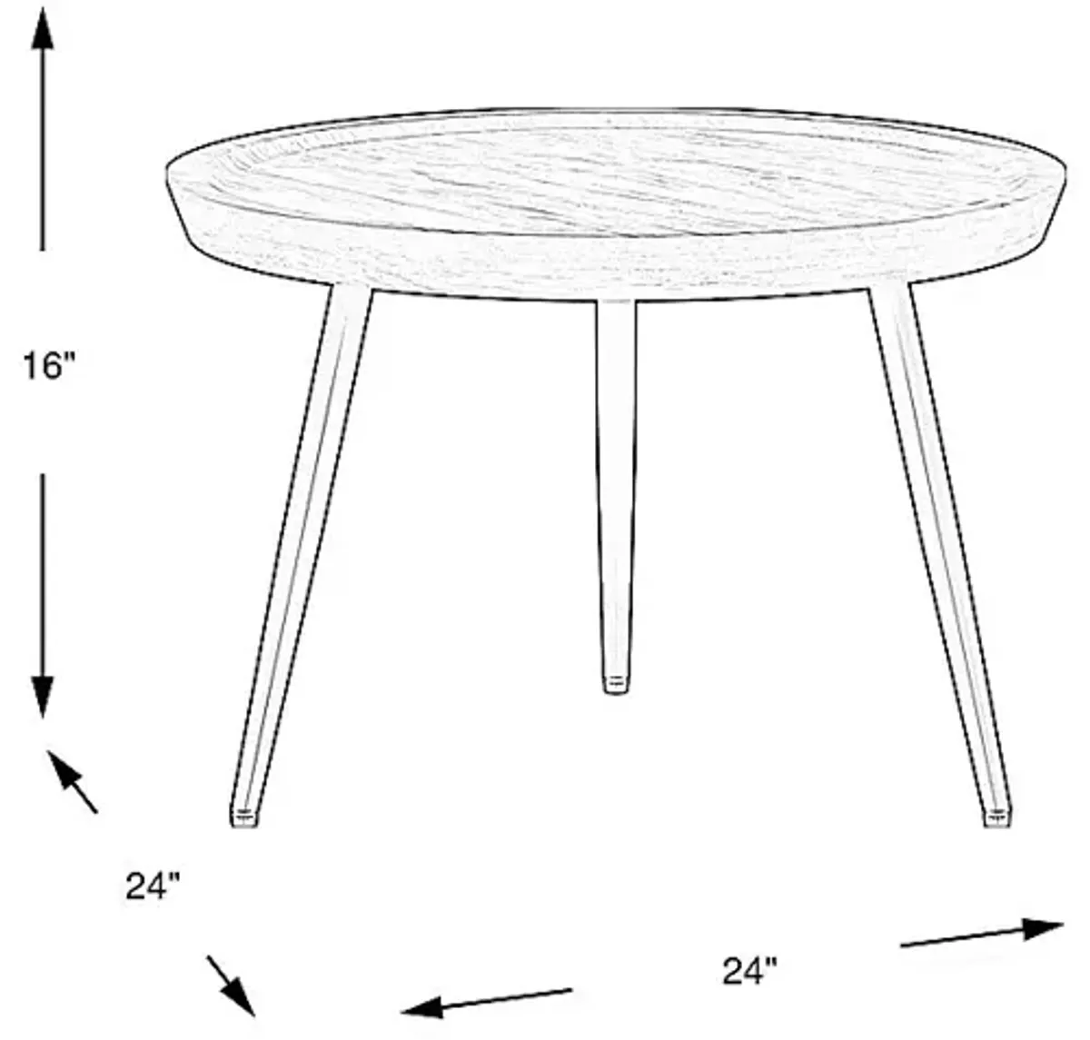 Brendleton Brown 24 in. Cocktail Table