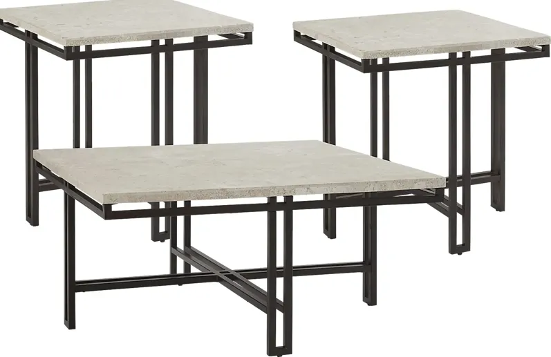 Molino Beige 3 Pc Table Set