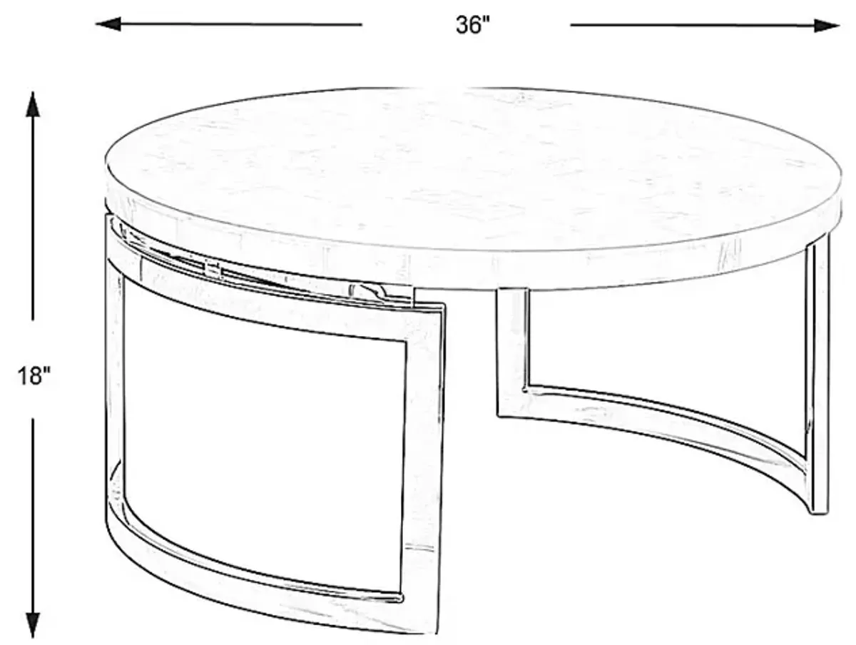 Nerissa Round Metal Cocktail Table