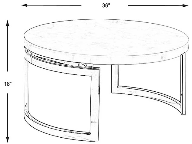 Nerissa Round Metal Cocktail Table