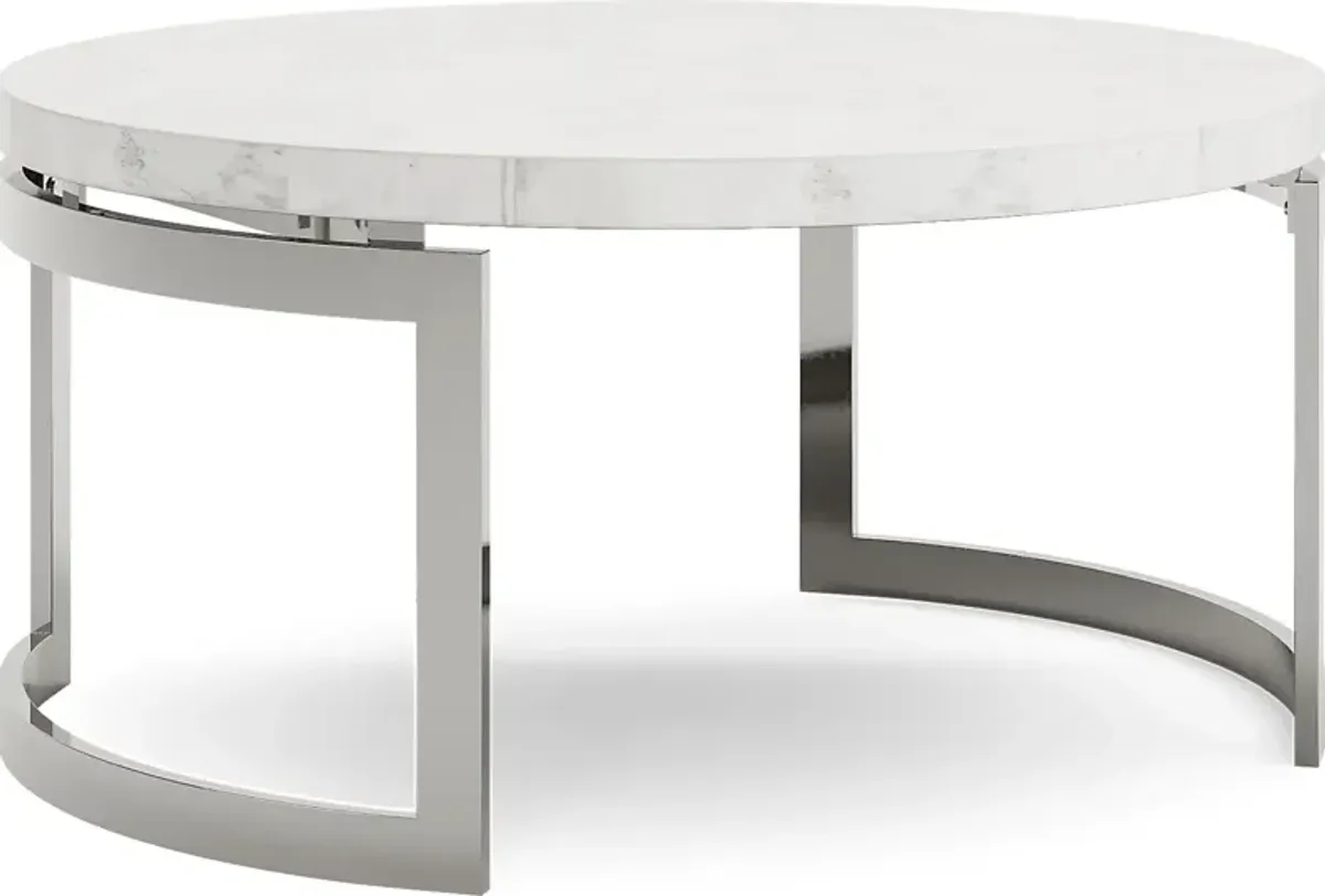 Nerissa Round Metal Cocktail Table