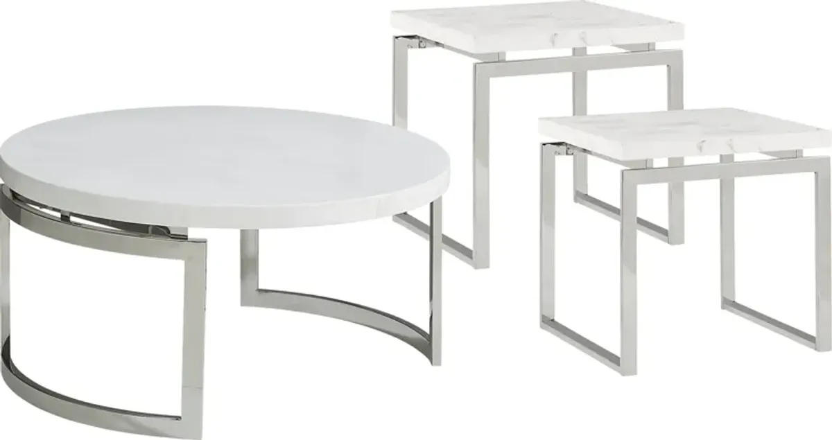 Nerissa Metal 3 Pc Table Set