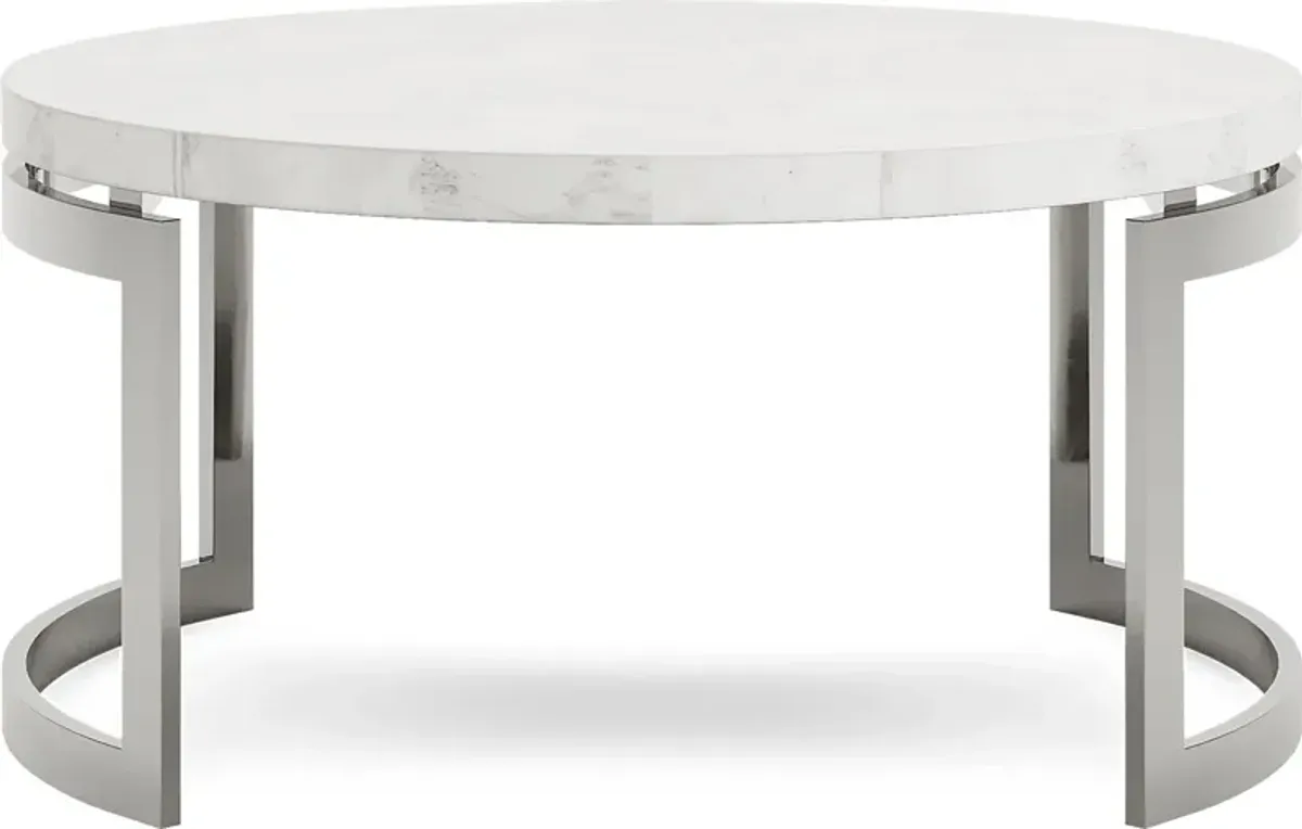 Nerissa Round Metal Cocktail Table