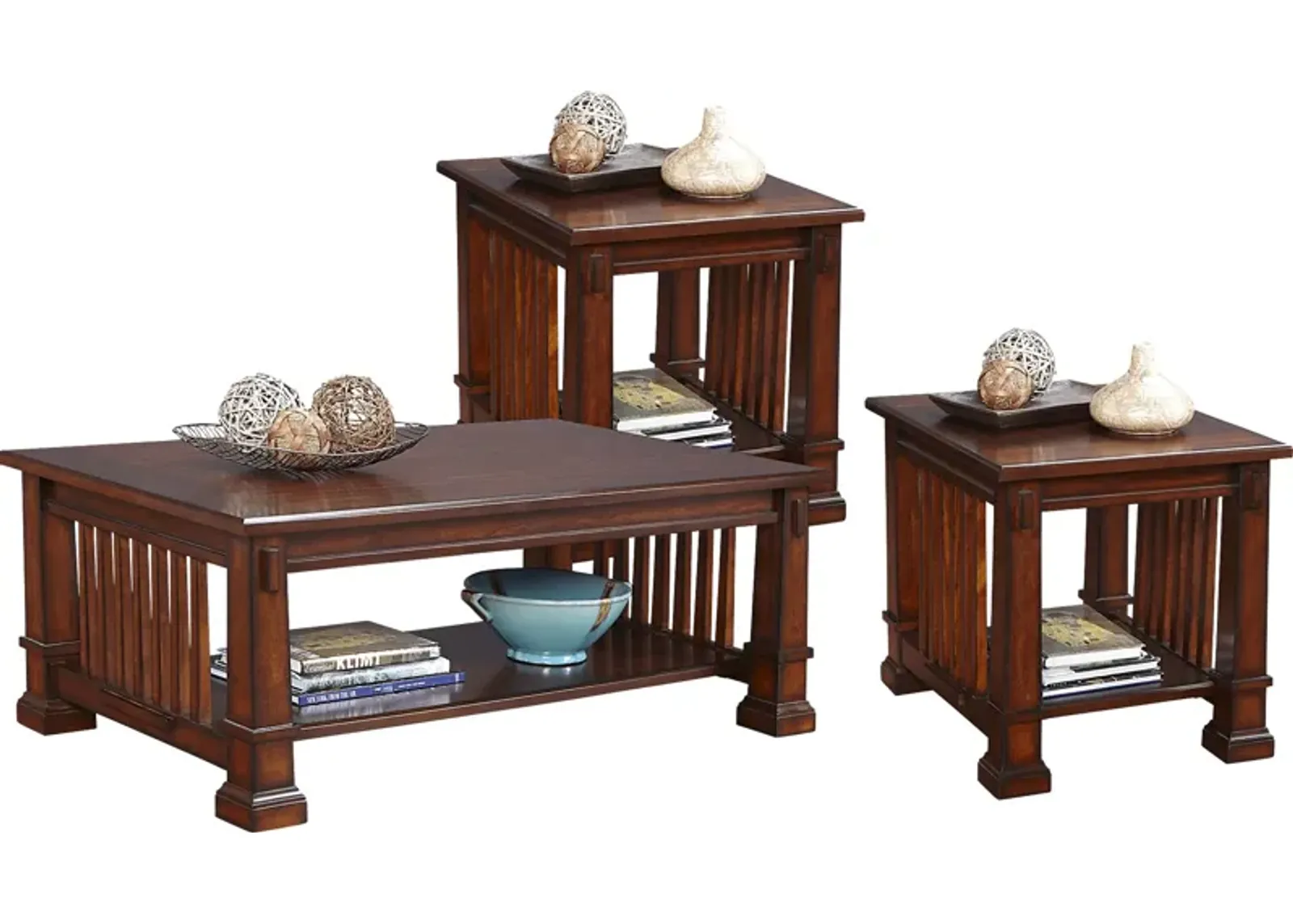 Clairfield Tobacco 3 Pc Table Set