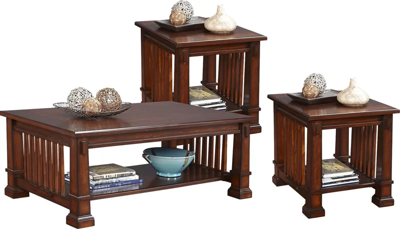 Clairfield Tobacco 3 Pc Table Set