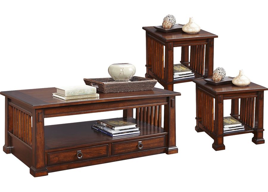 Clairfield Tobacco 3 Pc Table Set