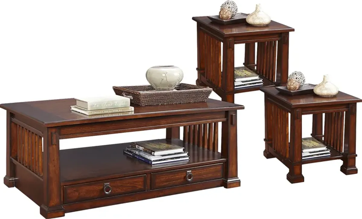 Clairfield Tobacco 3 Pc Table Set