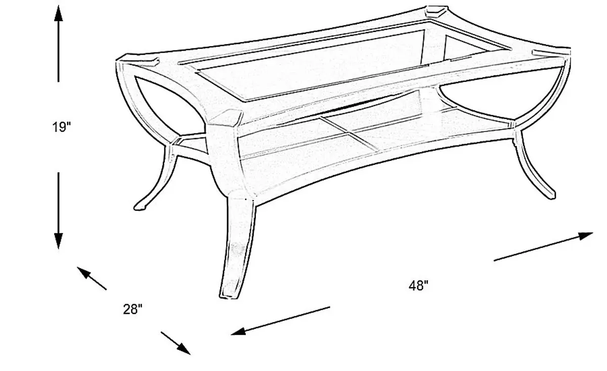 Kamden Godiva Rectangle Cocktail Table