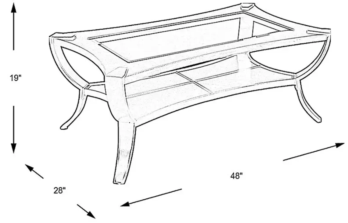 Kamden Godiva Rectangle Cocktail Table