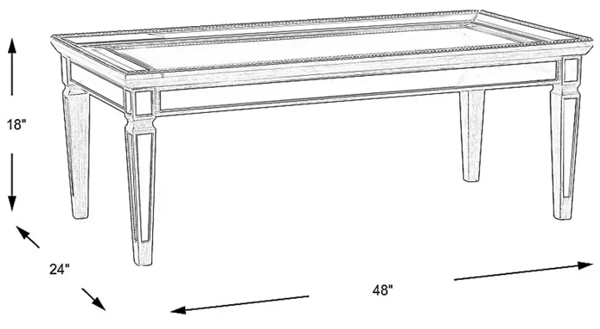 Charlaine Silver Cocktail Table