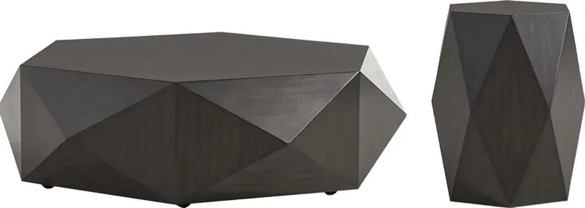 Arcadia Black 2 Pc Table Set