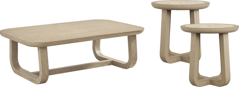 Canyon Sandstone 3 Pc Occasional Table Set