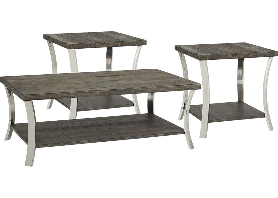 Arland Brown 3 Pc Table Set