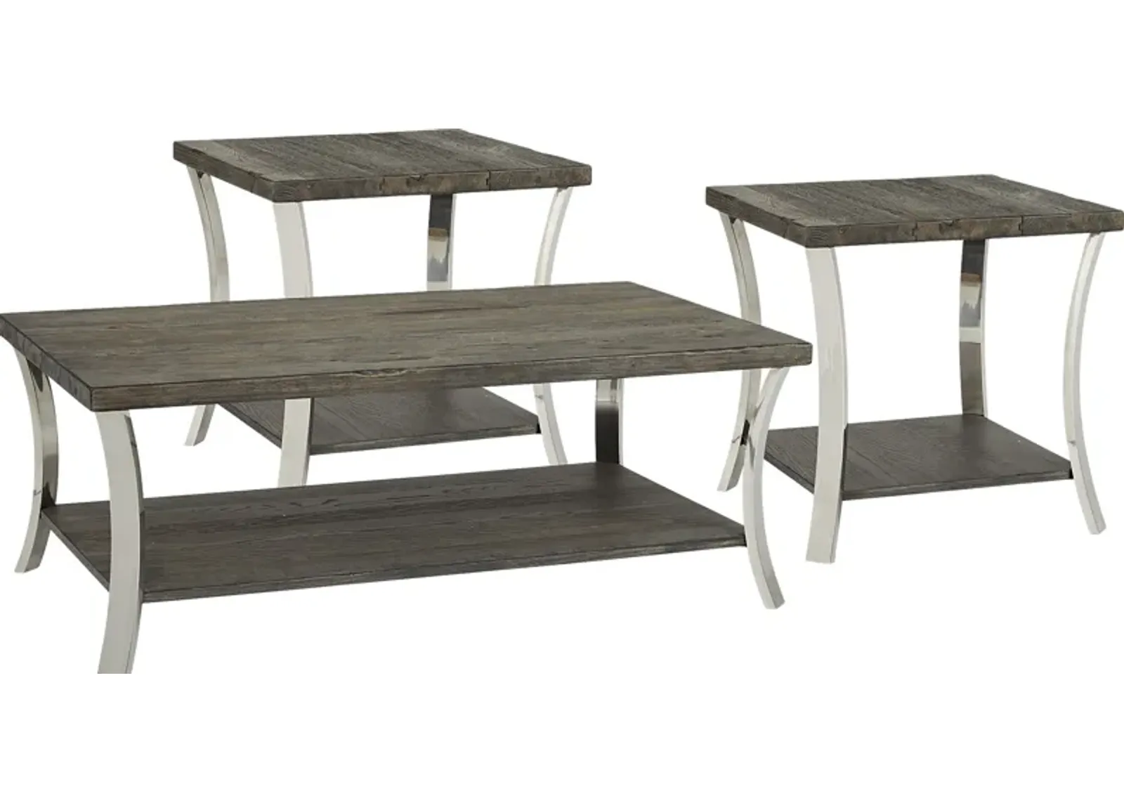 Arland Brown 3 Pc Table Set