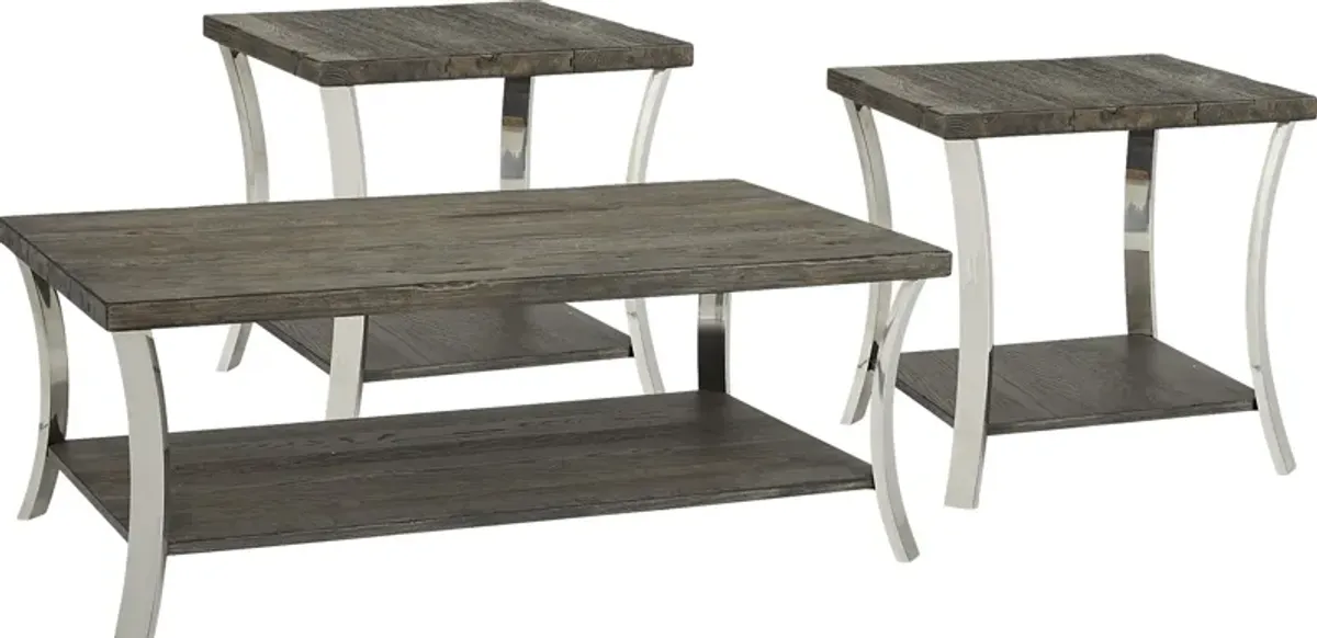 Arland Brown 3 Pc Table Set