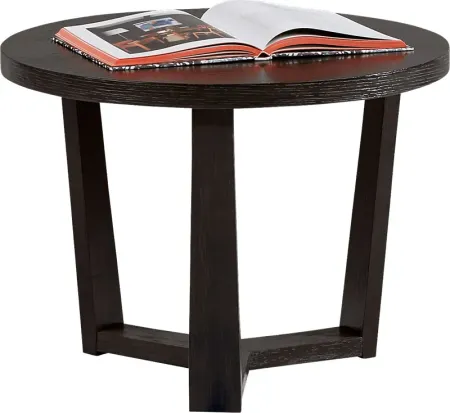 Rumie Dark Brown 24 in. Cocktail Table