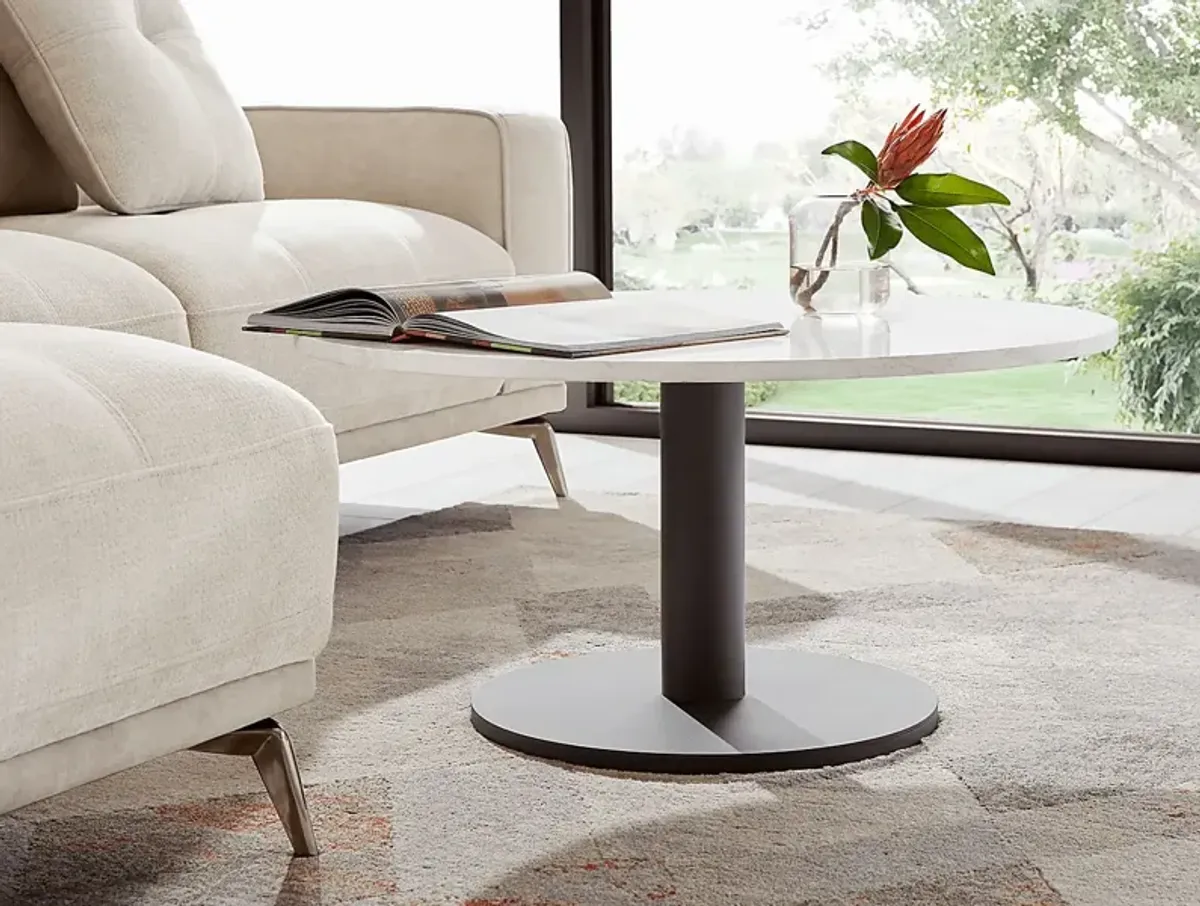 Charmaine Black Round Cocktail Table