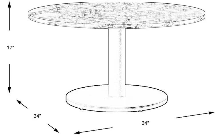 Charmaine Black Round Cocktail Table