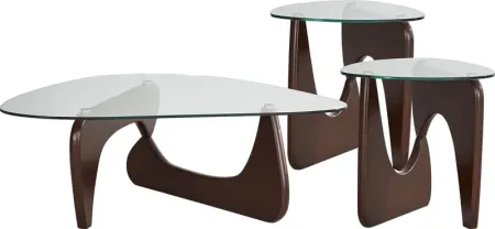 Candela Merlot 3 Pc Table Set