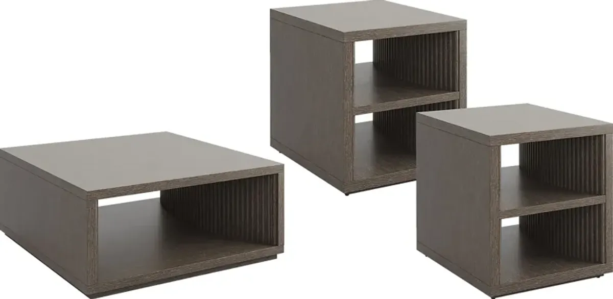 Eastchester Brown 3 Pc Table Set