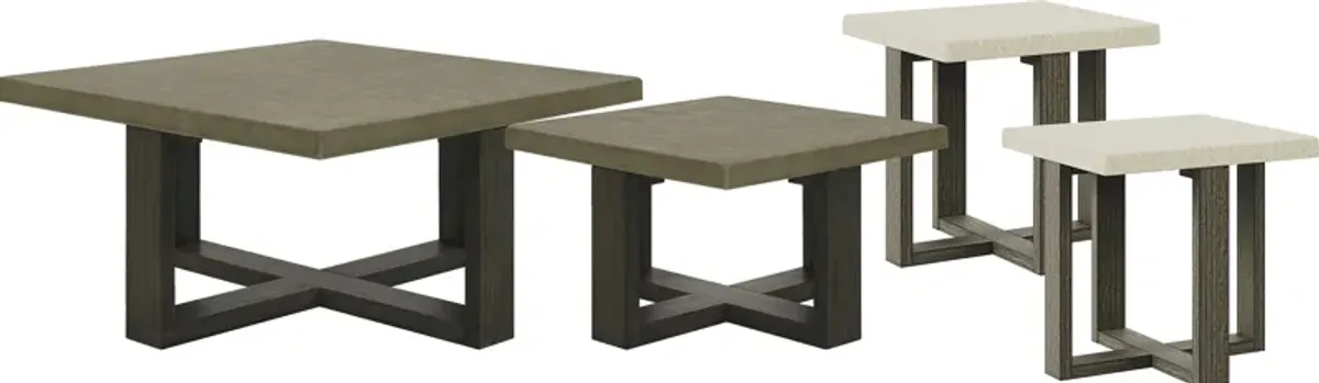 Sanger Gray 4 Pc Table Set