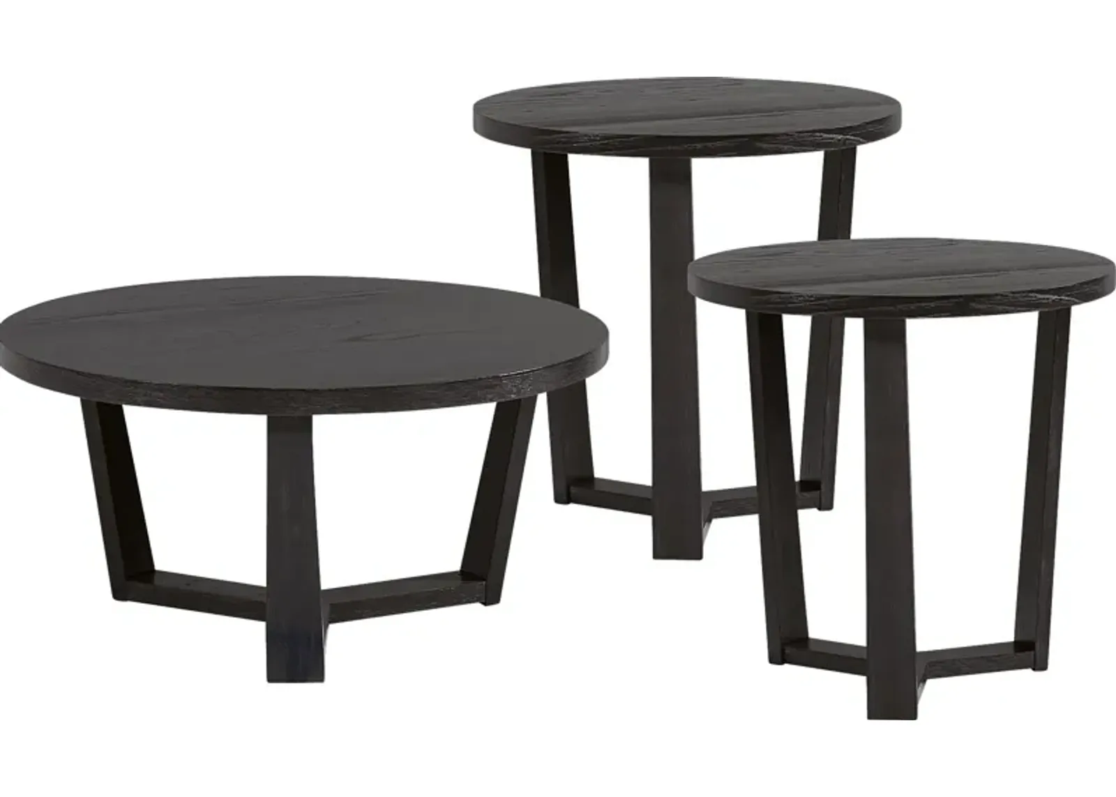 Rumie Brown 3 Pc Occasional Table Set