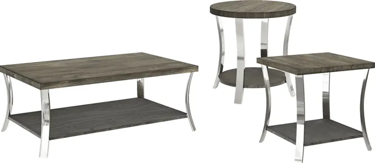 Arland Brown 3 Pc Table Set