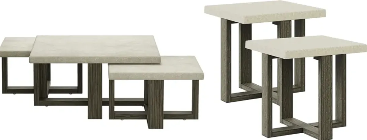 Sanger Gray 5 pc Table Set