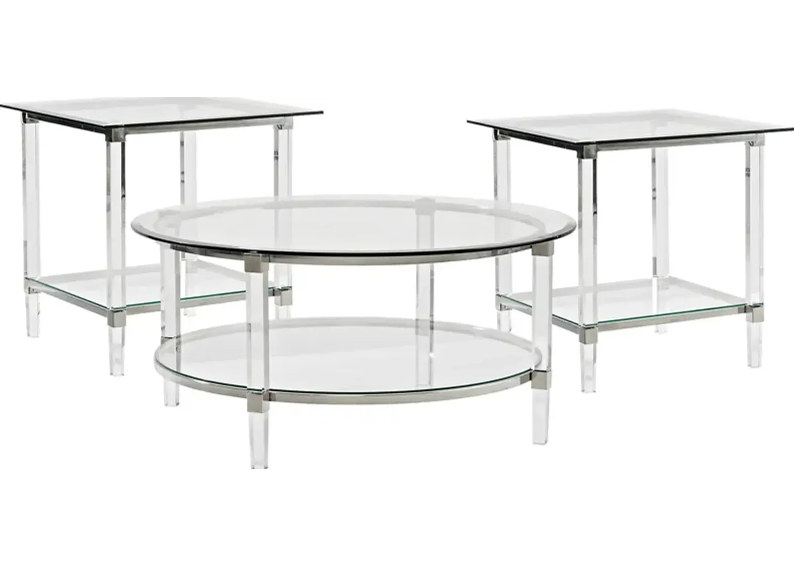 Varna Silver 3 Pc Table Set