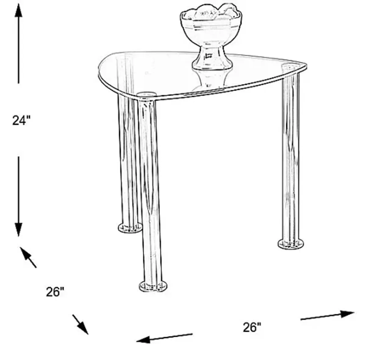 Landmark Metal End Table