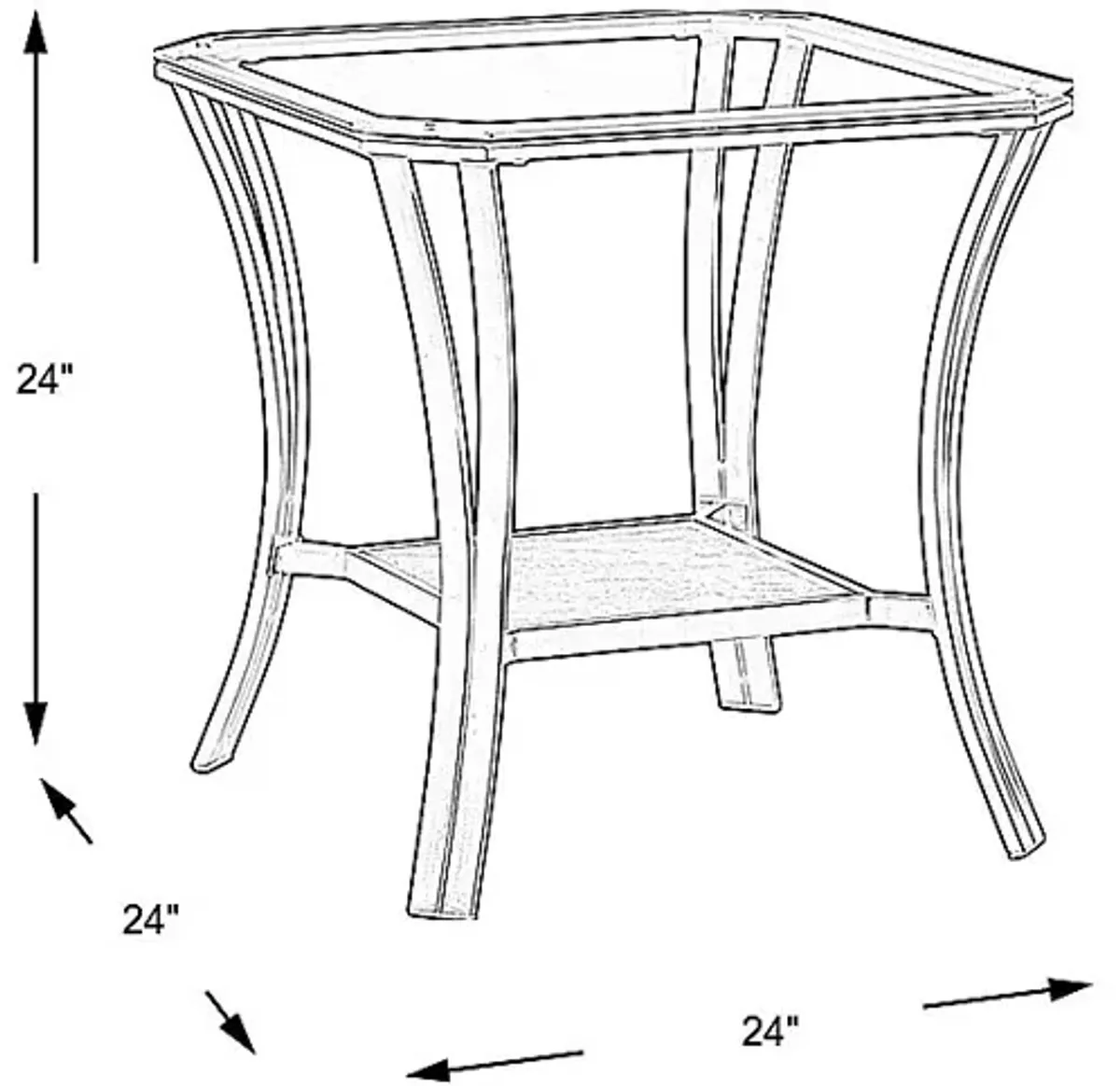 Allie Metal End Table