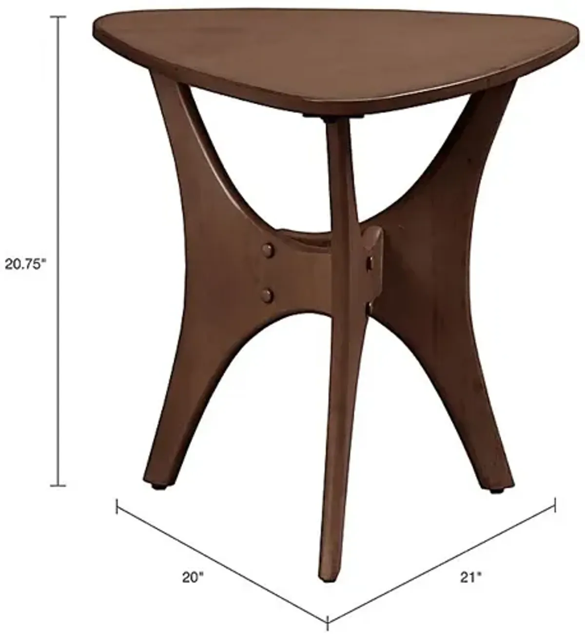 Barshay Brown Triangle Side Table