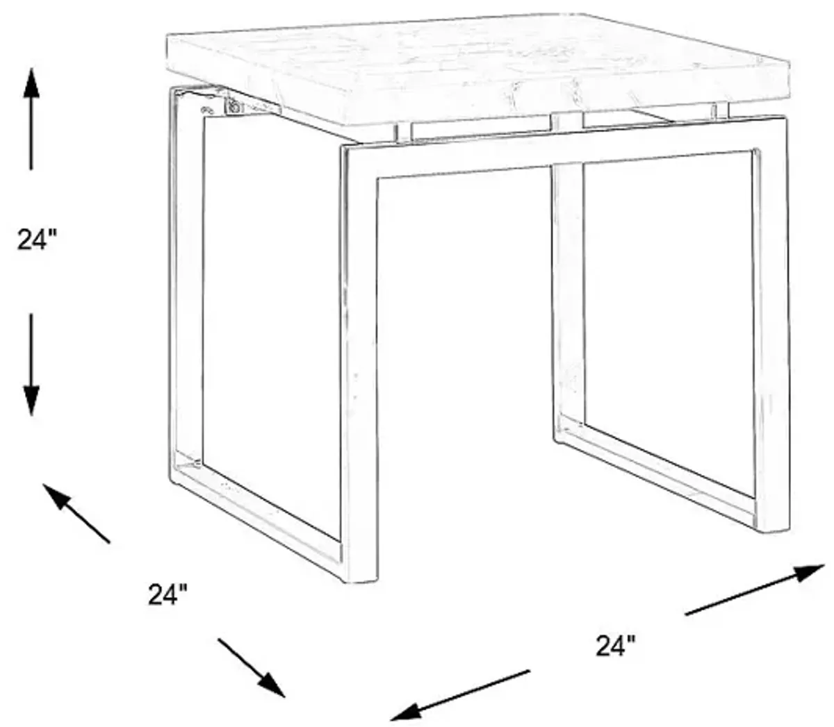 Nerissa Metal End Table