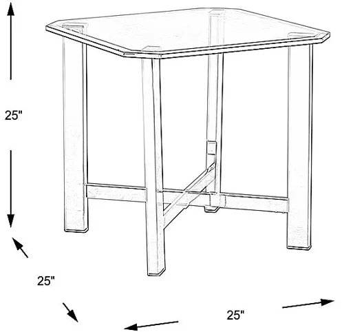 Teagan Chrome End Table