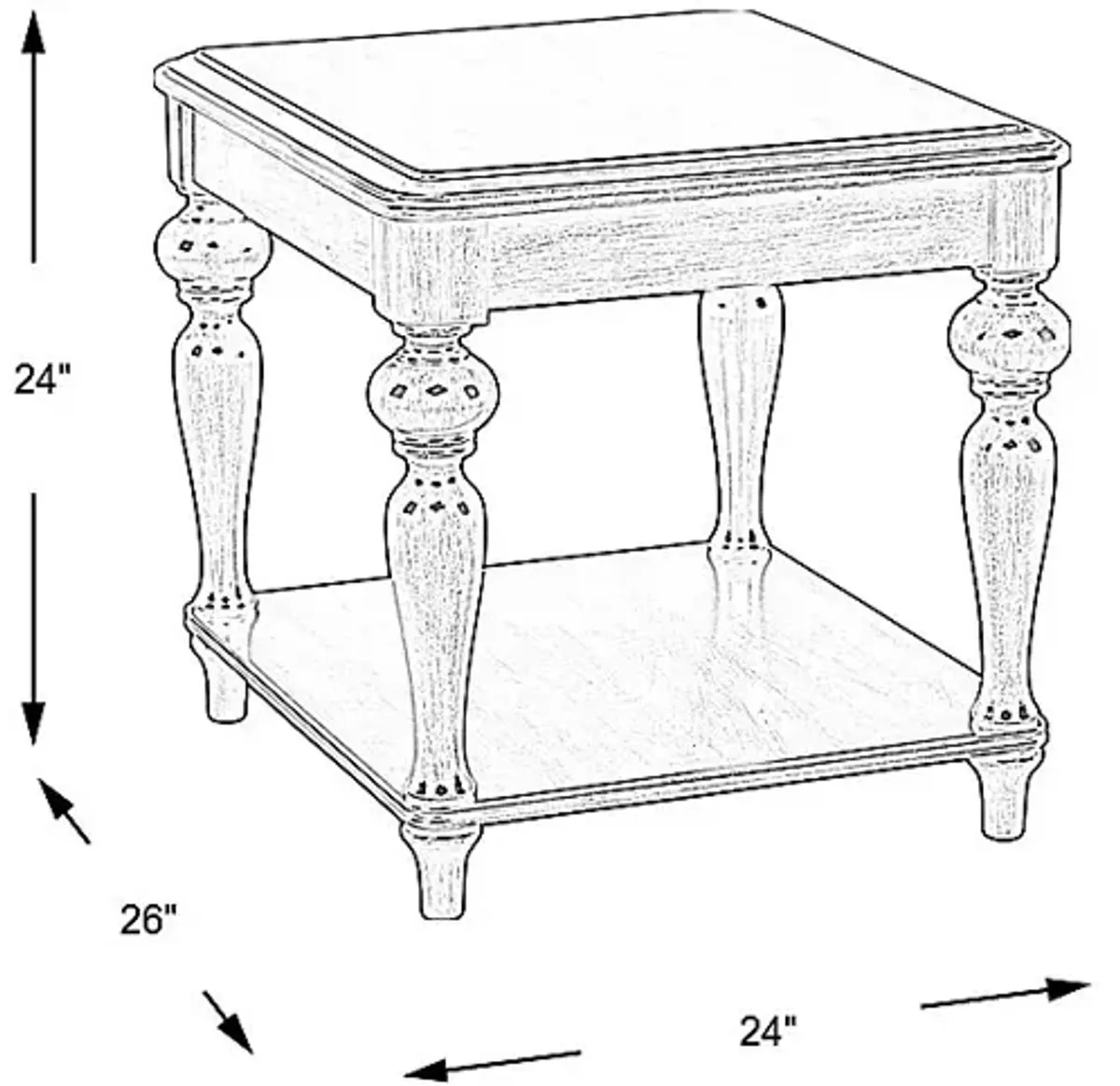 Hutton Brown End Table