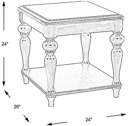 Hutton Brown End Table
