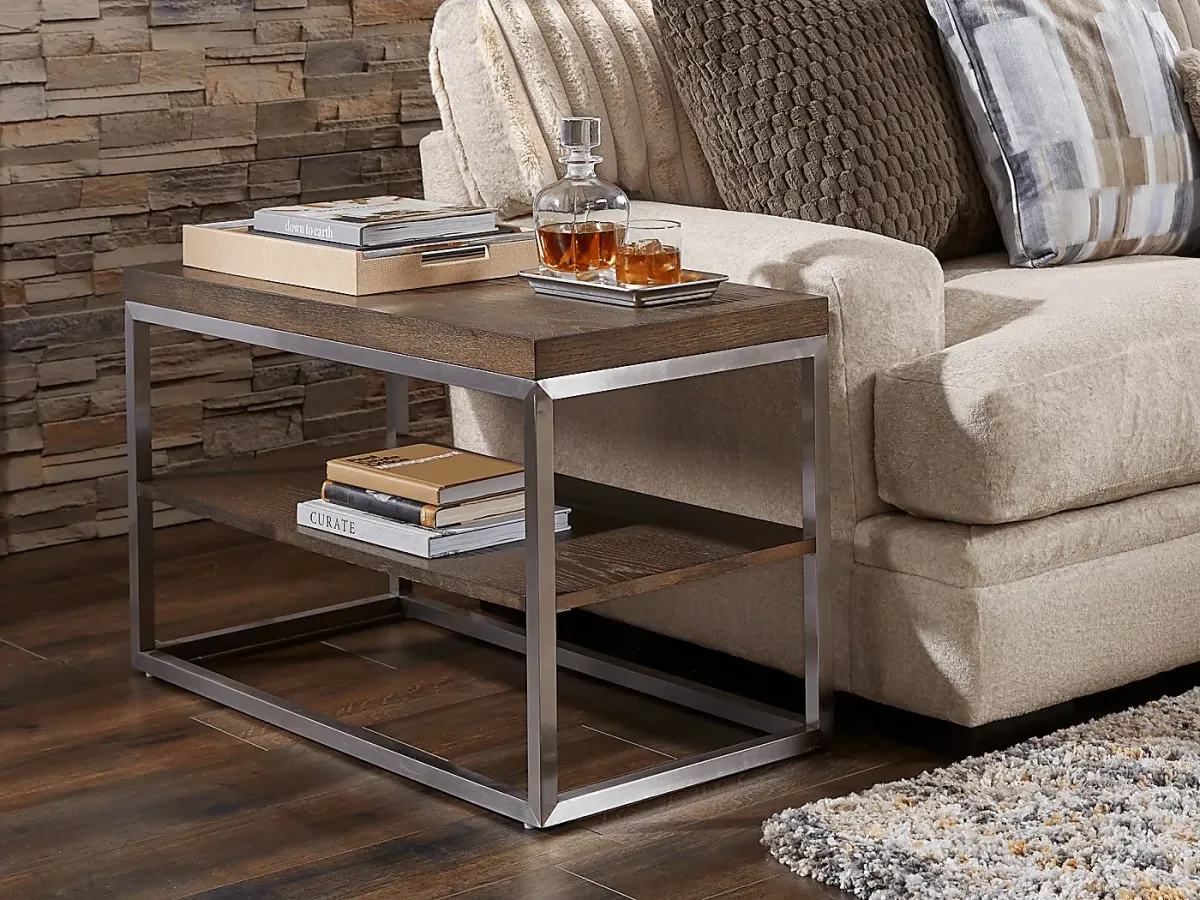 Dyer Caramel End Table