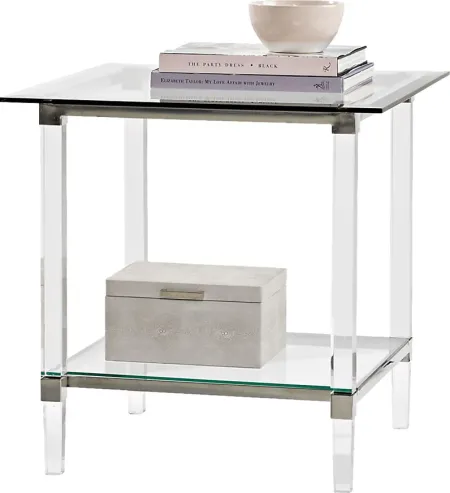 Varna Silver Square End Table
