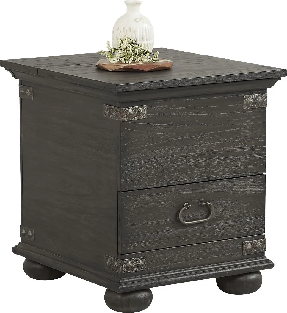 Ryden Black Trunk End Table