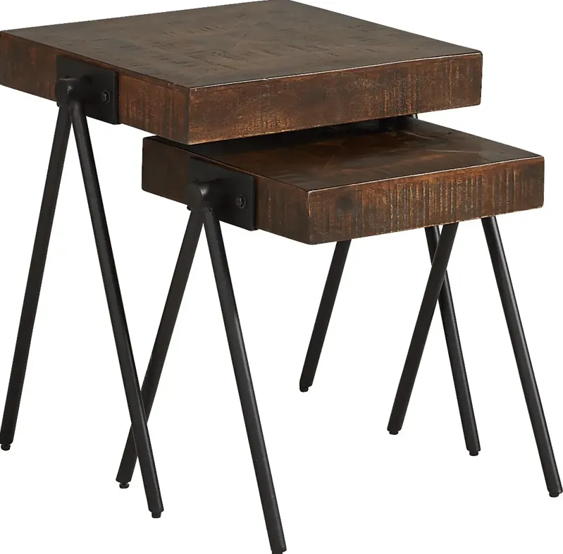 Banning Tobacco Nesting End Table Set