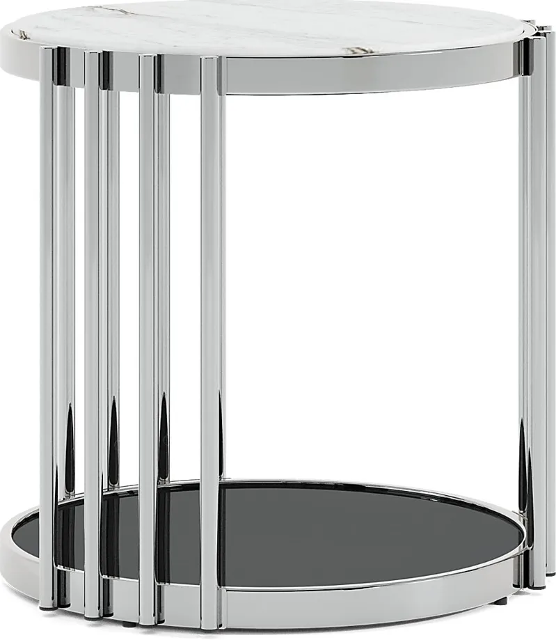 Bardiglio Silver End Table