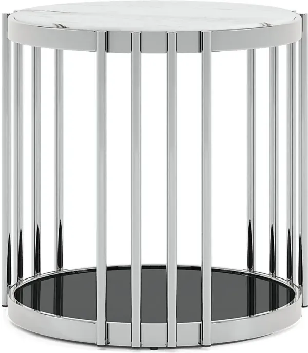 Bardiglio Silver End Table