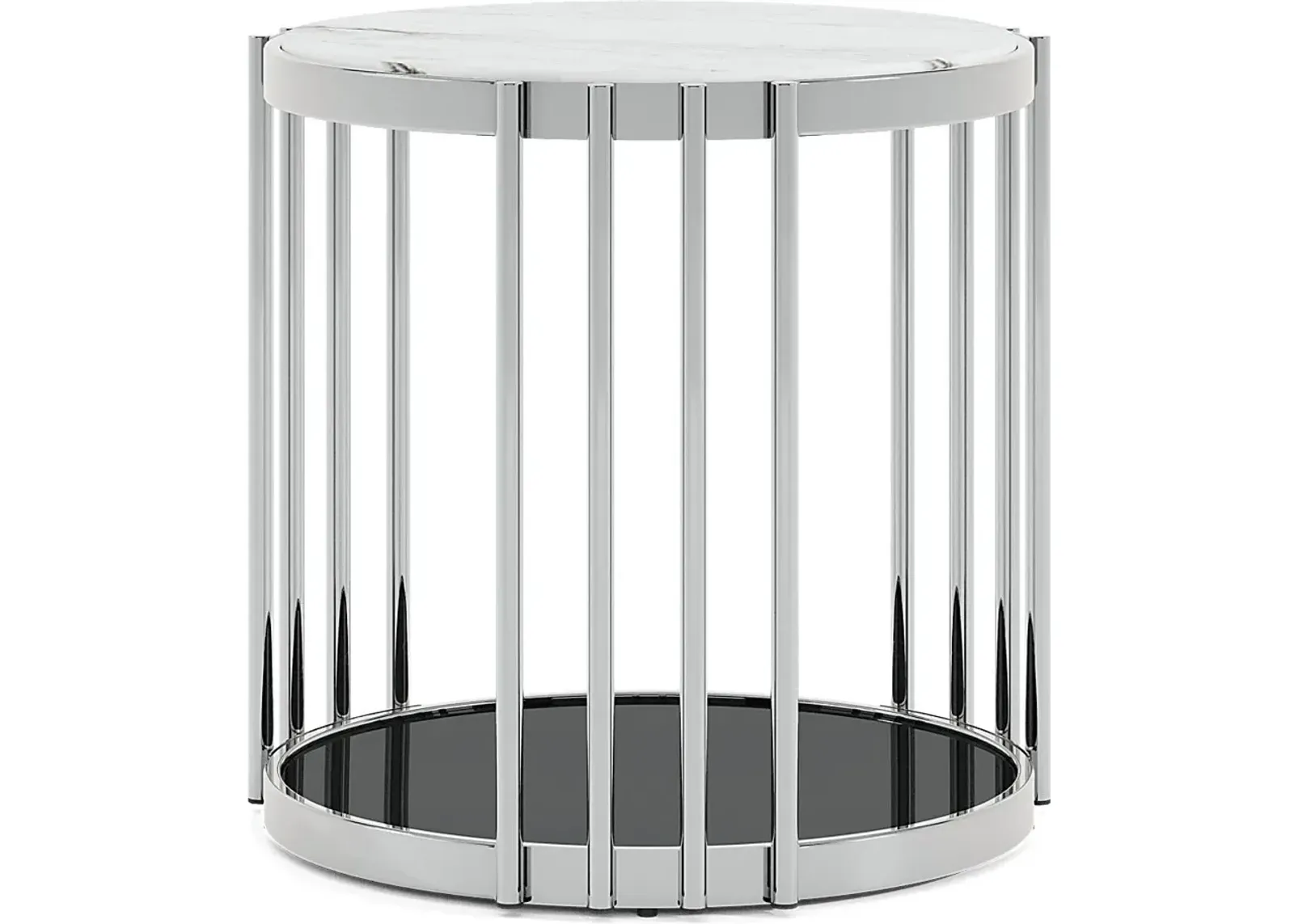 Bardiglio Silver End Table