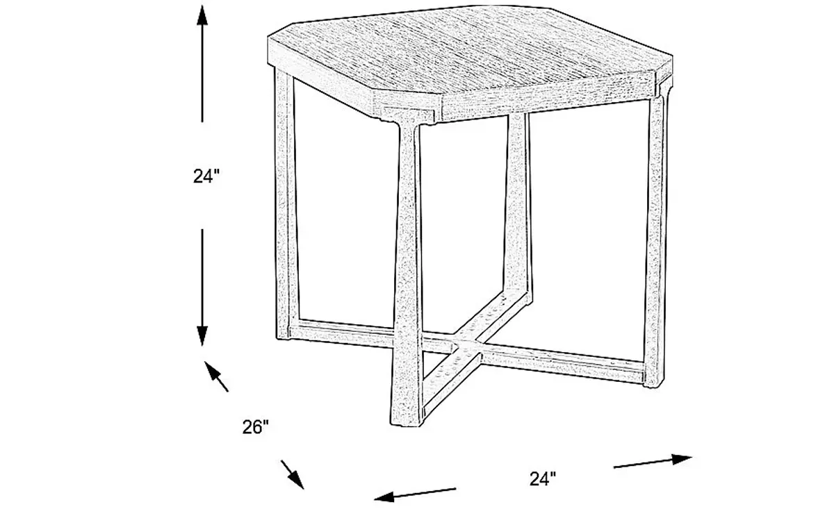 Zandra Gray End Table
