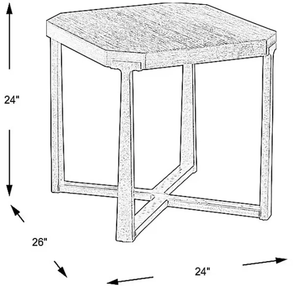 Zandra Gray End Table