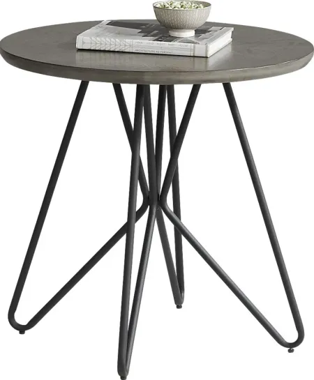 Galvin Gray Round End Table