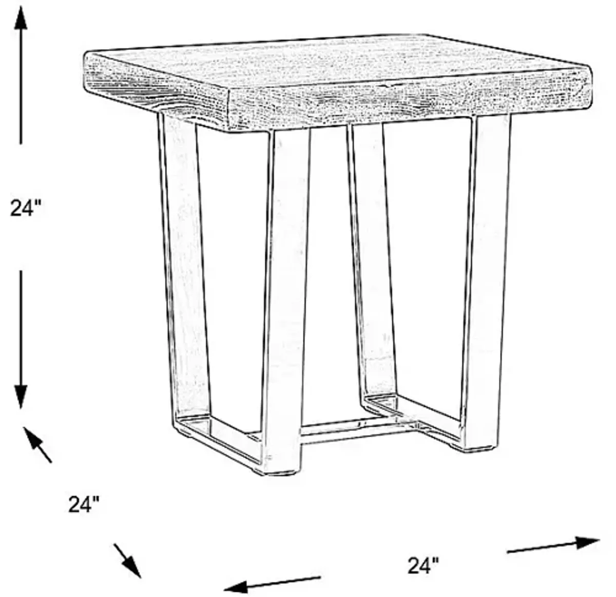 San Francisco Gray End Table